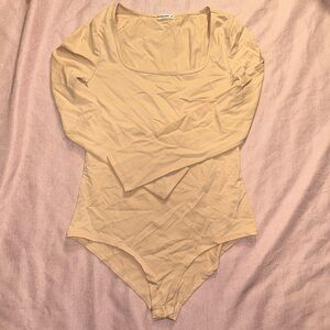 Pink beige long sleeve bodysuit!